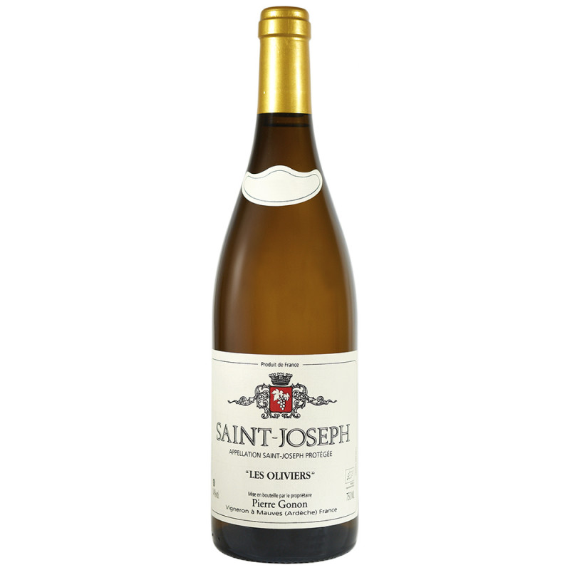 Le vin blanc biologique de Saint-Joseph  du domaine Pierre Gonon cuvée Les oliviers